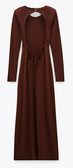 Zara maxi dress with shoulder pads - Picture 5 of 9